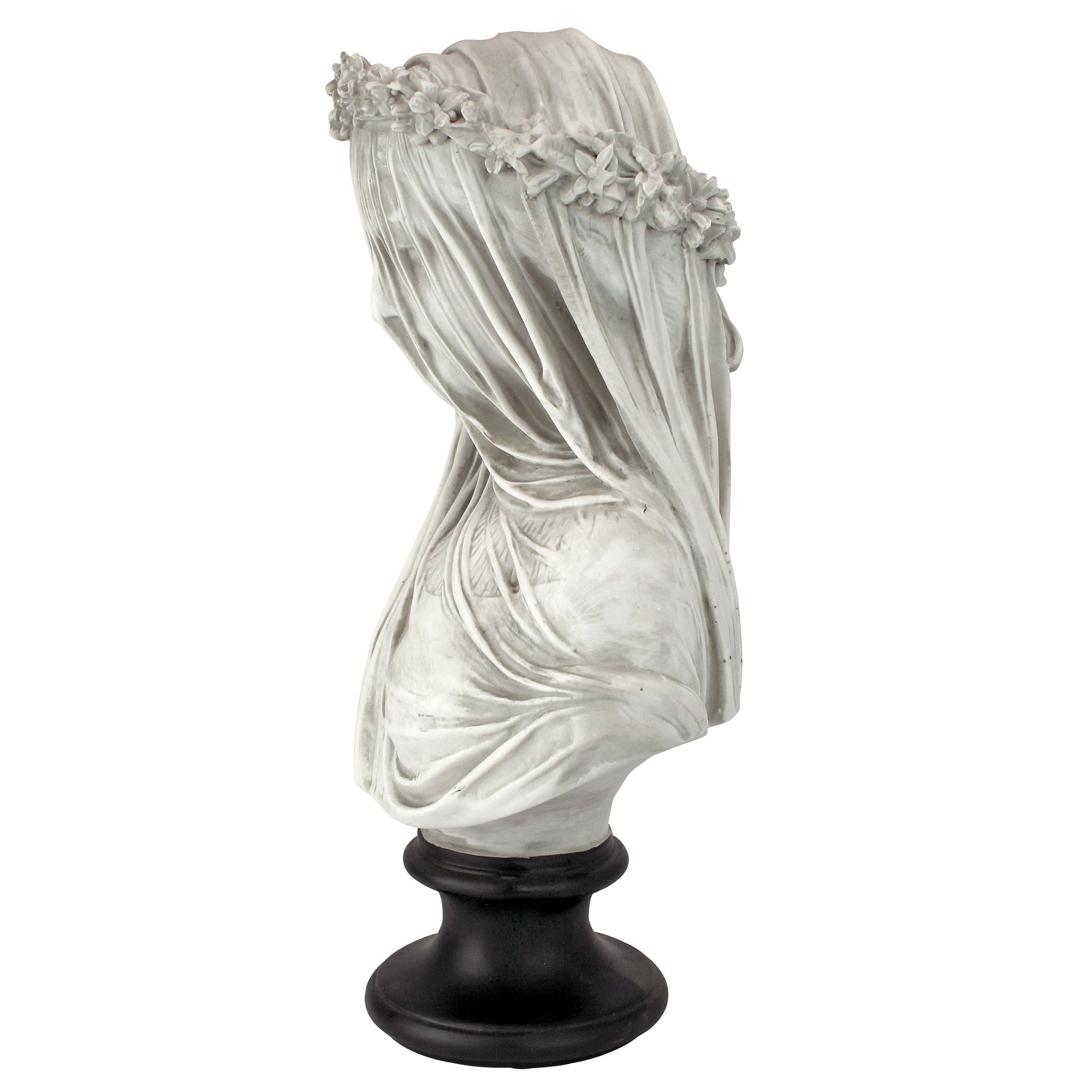 Design Toscano The Veiled Maiden Sculptural Bust, 9" Wx6 Dx14 H 7, White | Amazon (US)