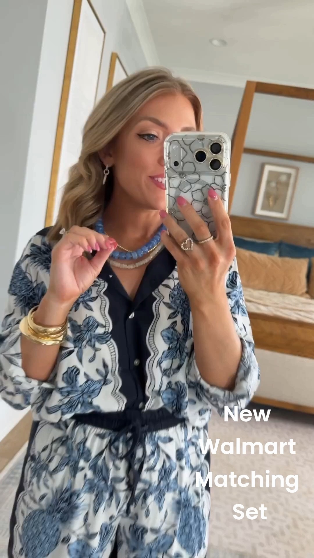 This Walmart matching set is one of my favorite new arrivals! 🤍💙 The blue and ivory floral print gives it such an elevated, designer-inspired look, while the lightweight fabric keeps it comfortable for these hot summer days. I love that you can wear the top and shorts together for a chic coordinated outfit or style each piece separately for even more looks.

I paired it with simple white heels and layered jewelry for an easy outfit that’s perfect for brunch, vacation, date night, or any summer event. It’s one of those sets that looks so much more expensive than it is!

✨ Runs true to size and is such a versatile addition to your wardrobe.

#walmartfashion #walmartfinds #walmartnewarrivals #matchingset #coordinatedset #summerstyle #vacationoutfit #resortstyle #affordablefashion #designerinspired #brunchoutfit #datenightstyle #ootd #momstyle #walmartstyle #summerfashion #fashionfinds #budgetfriendlyfashion #styleinspiration #outfitideas

#LTKootd #LTKPetite #LTKTravel