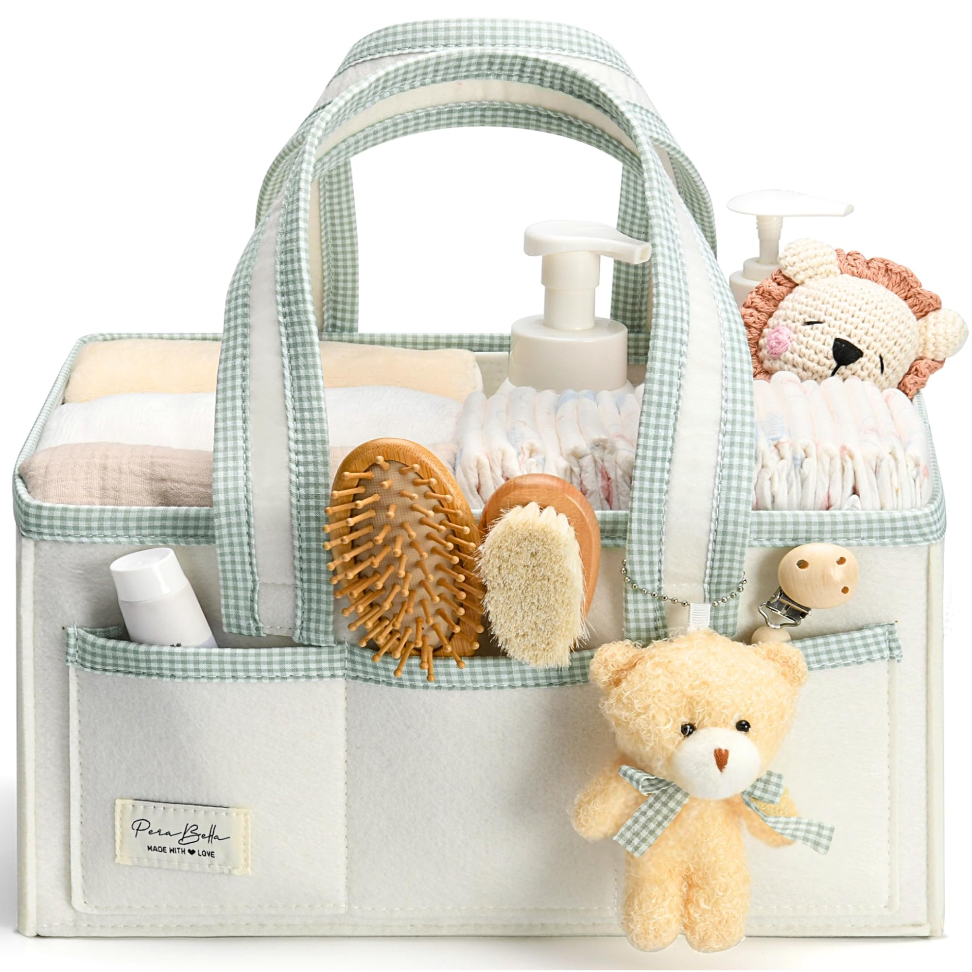 PeraBella Diaper Caddy Organizer with Handle, Baby Shower Gifts Basket Bag, Registry Search Must ... | Amazon (US)
