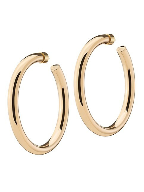 Samira 10K Gold-Plated Hoops | Saks Fifth Avenue