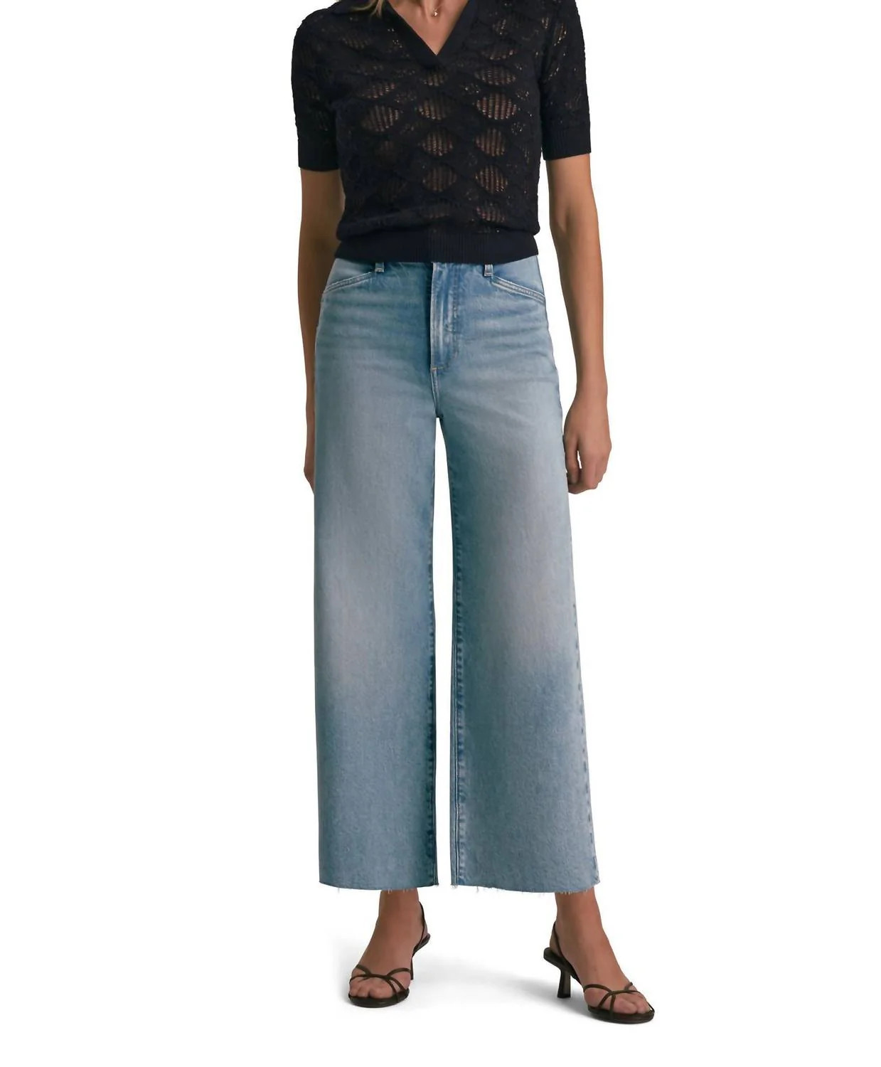 Mischa Super High Rise Wide-Leg Crop Jean In Santa Barbara | Shop Simon