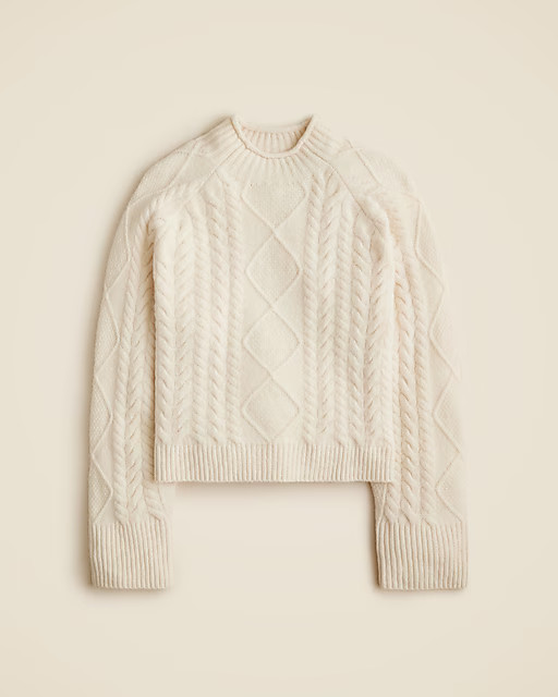 Cable-knit Rollneck&trade; sweater in Supersoft yarn | J. Crew US