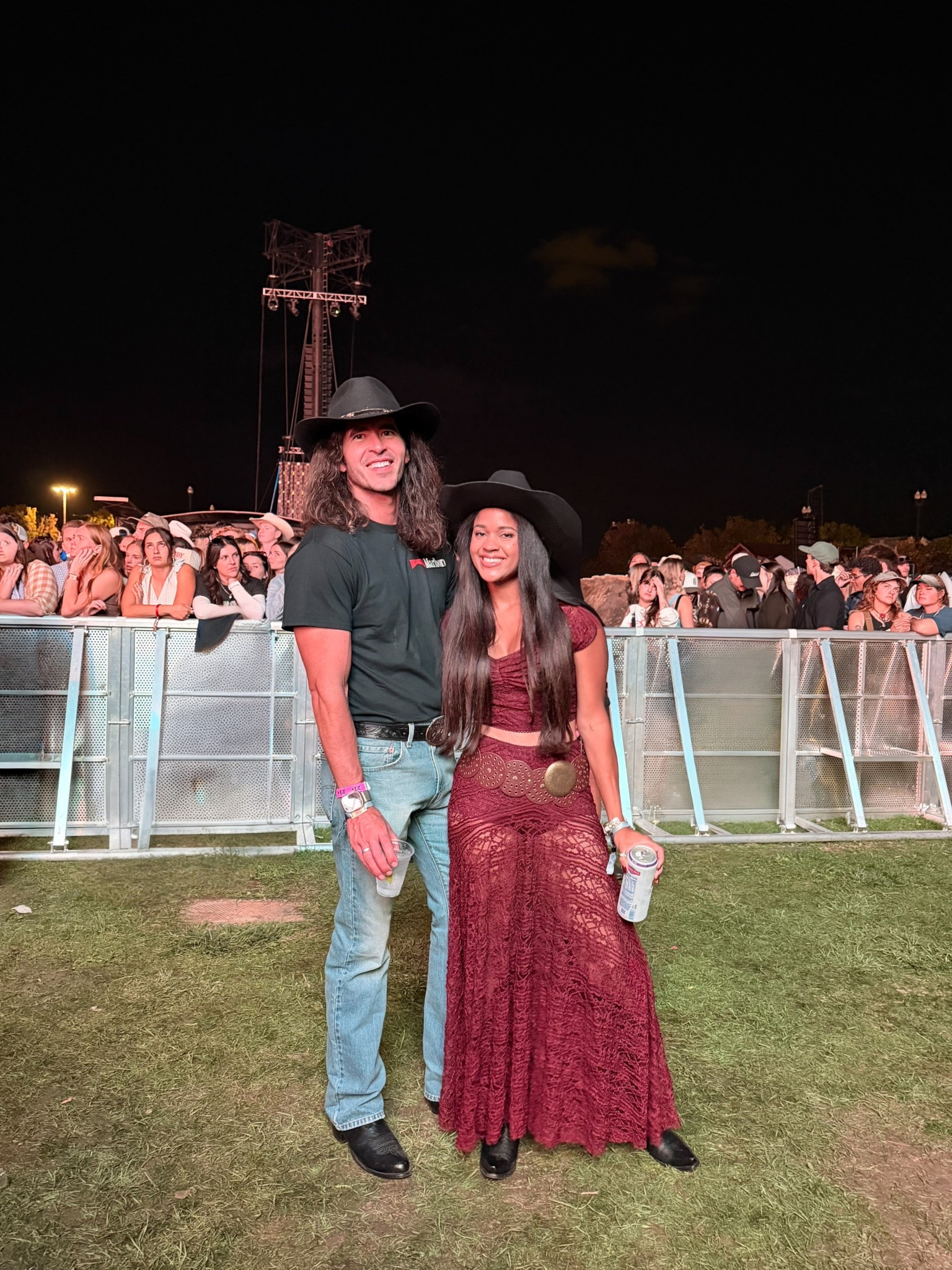 The kind of night that reminds you why country music hits different under the stars 🤠✨ at Red West Festival

Linked everything from my lace set to our hats and boots because you know festival style is half the fun. 🎶

#CountryMusicFestival #FestivalOutfit #LTKFestivalStyle #CountryCouple #RedWestFestival
Free people finds, Gigi pip hat, 
lace two-piece outfit, western outfit inspo, boho festival look, cowboy hat outfit, couple festival style, country music festival outfit inspo, cowgirl boots, cowgirl hat, country concert outfit 

#LTKStyleTip #LTKSeasonal
