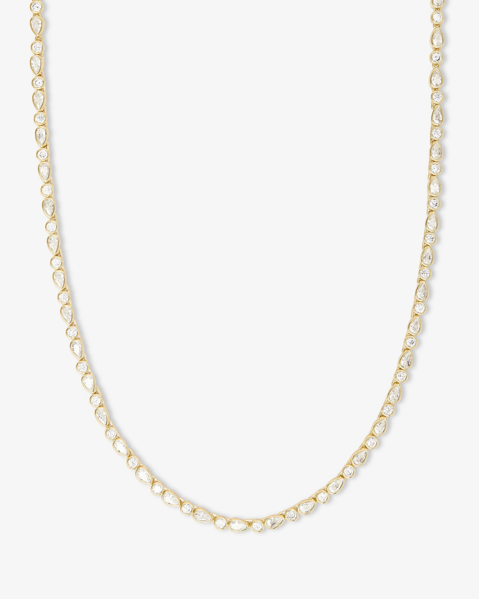 Isla 3mm Gold Tennis Necklace | Classic Luxury | Melinda Maria Jewelry