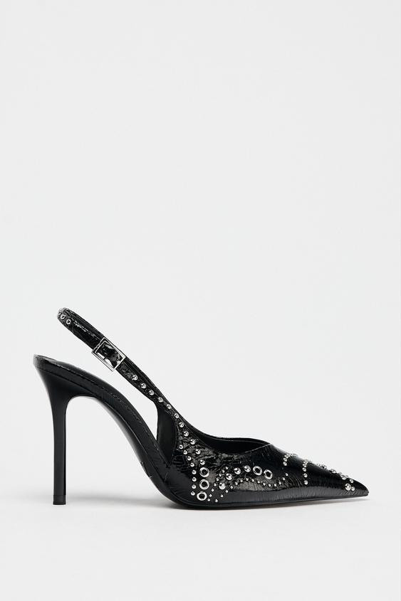 STUDDED HEELED PUMPS | Zara US