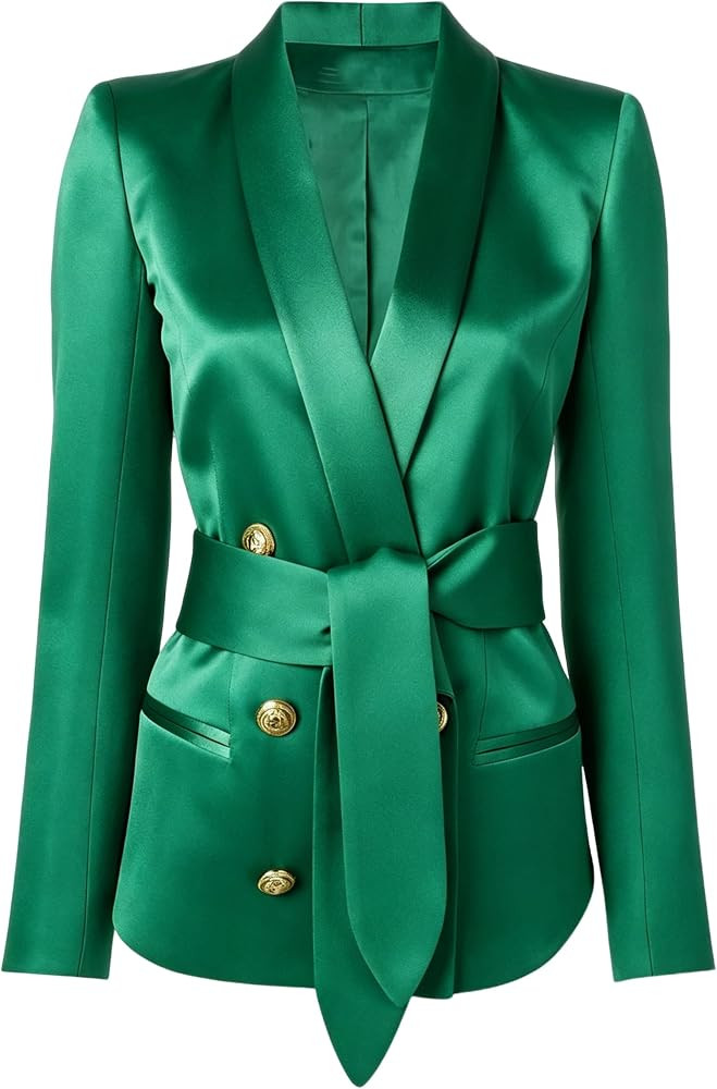 Women's Blazer Shawl Lapel Suit Coat Dinner Daily Double Breasted Tuxedos Jacket | Amazon (US)