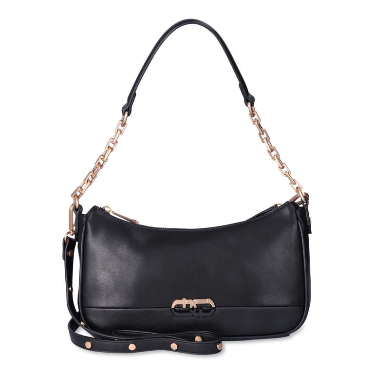 Time and Tru Women's Adley Shoulder Handbag, Black | Walmart (US)