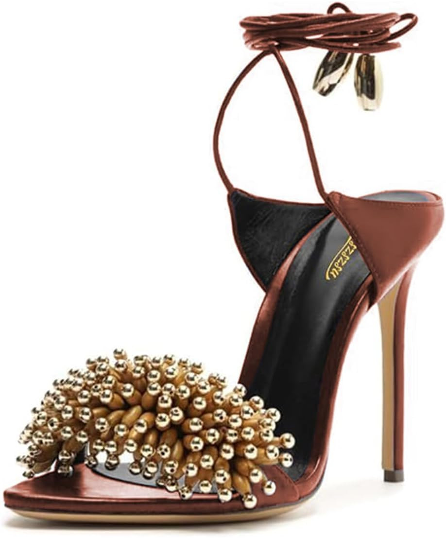 Zszszsu Women Open Pointed Toe Sandals Stiletto High Heels Size 4-16 US | Amazon (US)