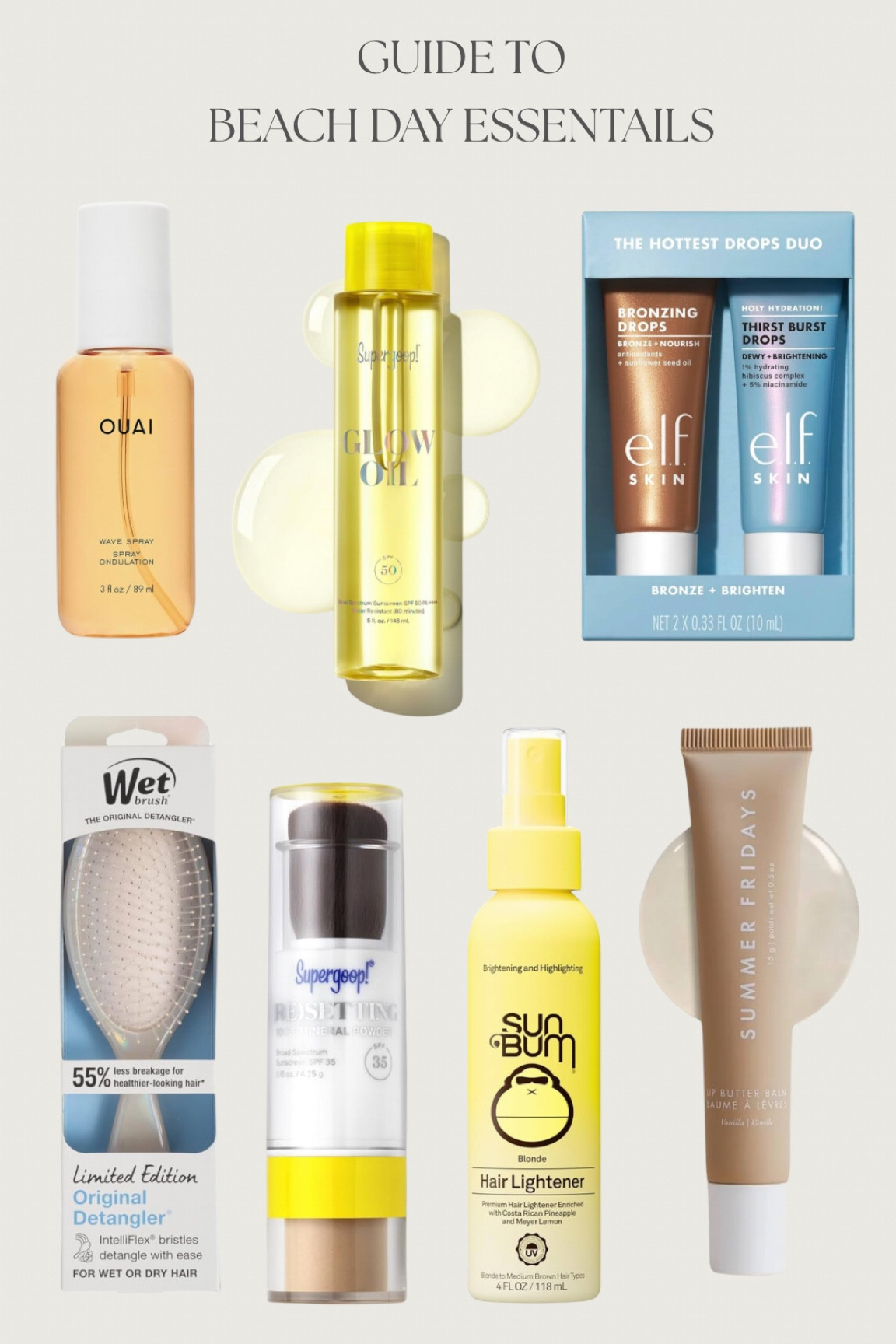 Skin and hair care for the beach and pool
