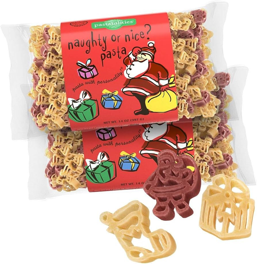 Pastabilities Fun Shaped Pasta for Kids - Christmas - Naughty or Nice Holiday Theme, Non-GMO Natu... | Amazon (US)