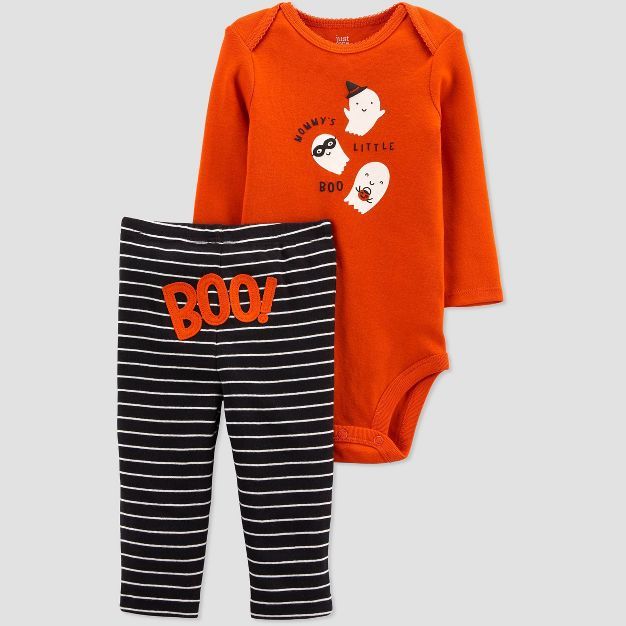 Carter's Just One You® Baby 'Mommy's Boo' Top and Bottom Set - Black/Orange | Target
