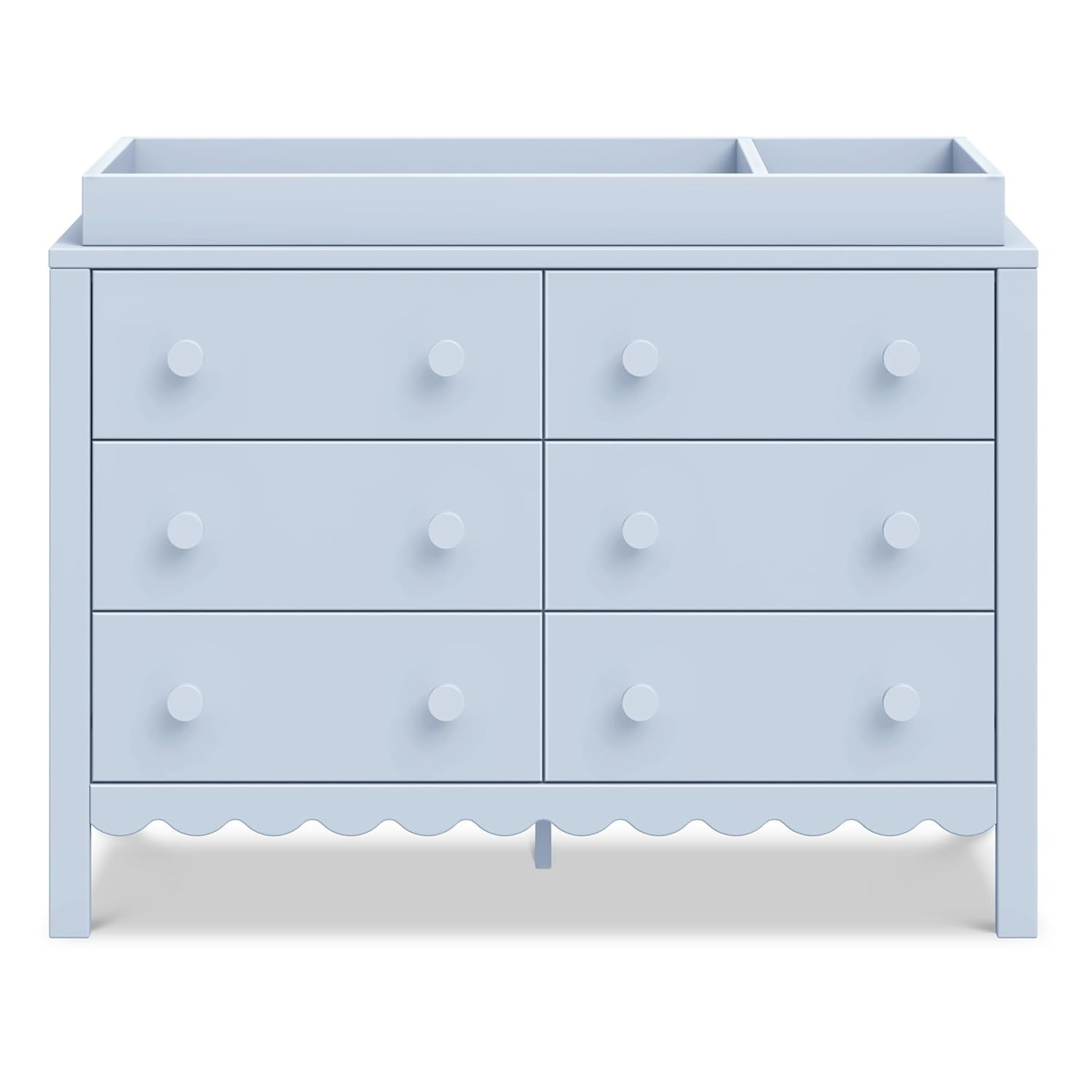 daVinci Sammy Scallop 6-Drawer Dresser in Powder Blue | Amazon (US)