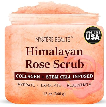 Himalayan Salt Body Scrub 12 oz - with Collagen and Stem Cells - Exfoliating Salt Scrub for Cellu... | Amazon (US)