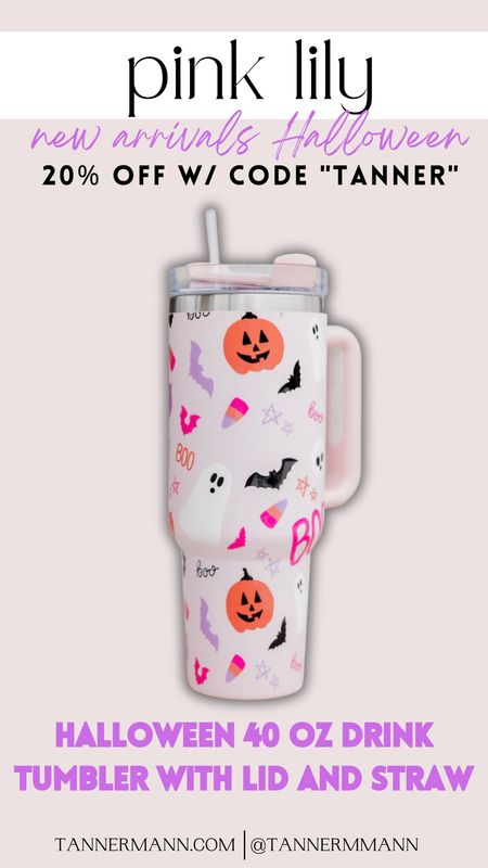 Pink Lily Just Released Halloween Tumbler 40 oz. Use Code “TANNER” for 20% Off 

#LTKunder50 #LTKtravel #LTKSeasonal
