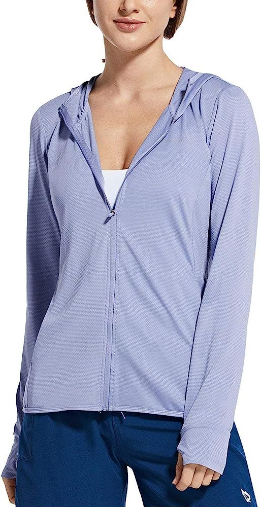 BALEAF Women's UPF 50+ Sun Protection Jacket Hooded Cooling Shirt with Pockets Hiking Outdoor Per... | Amazon (US)