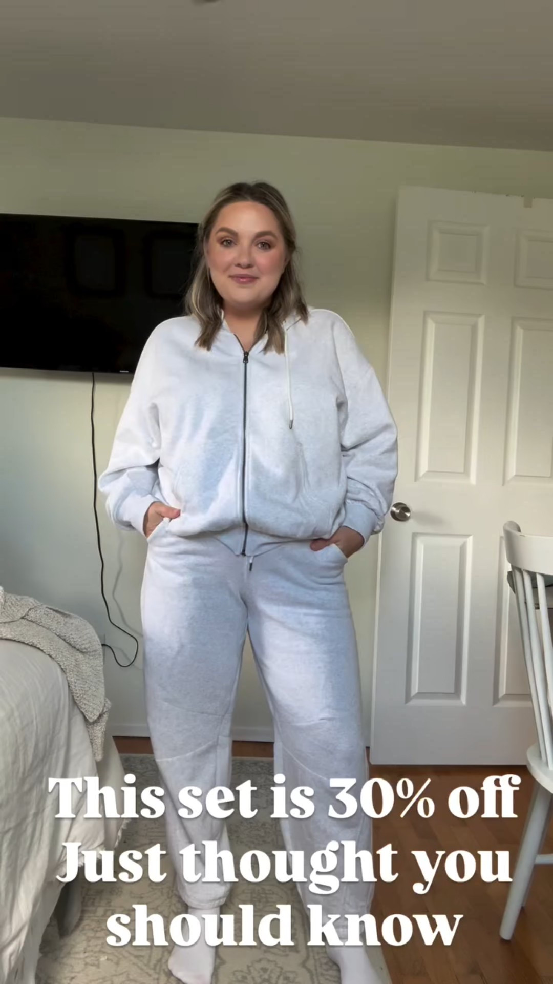 Gonna be wearing this set on REPEAT this fall.

This Viral Sweat set is part of target circle week! 30% off both pieces. So freaking soft and comes in multiple colors.

The pants are a barrel leg style. I did size down to a medium for a more fitted look. 

The zip - up I stayed TTS in a Large.



#LTKMidsize #LTKSaleAlert #LTKStyleTip