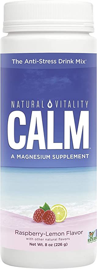 Natural Vitality Calm, Magnesium Supplement, Anti-Stress Drink Mix Powder, Original, Raspberry Le... | Amazon (US)