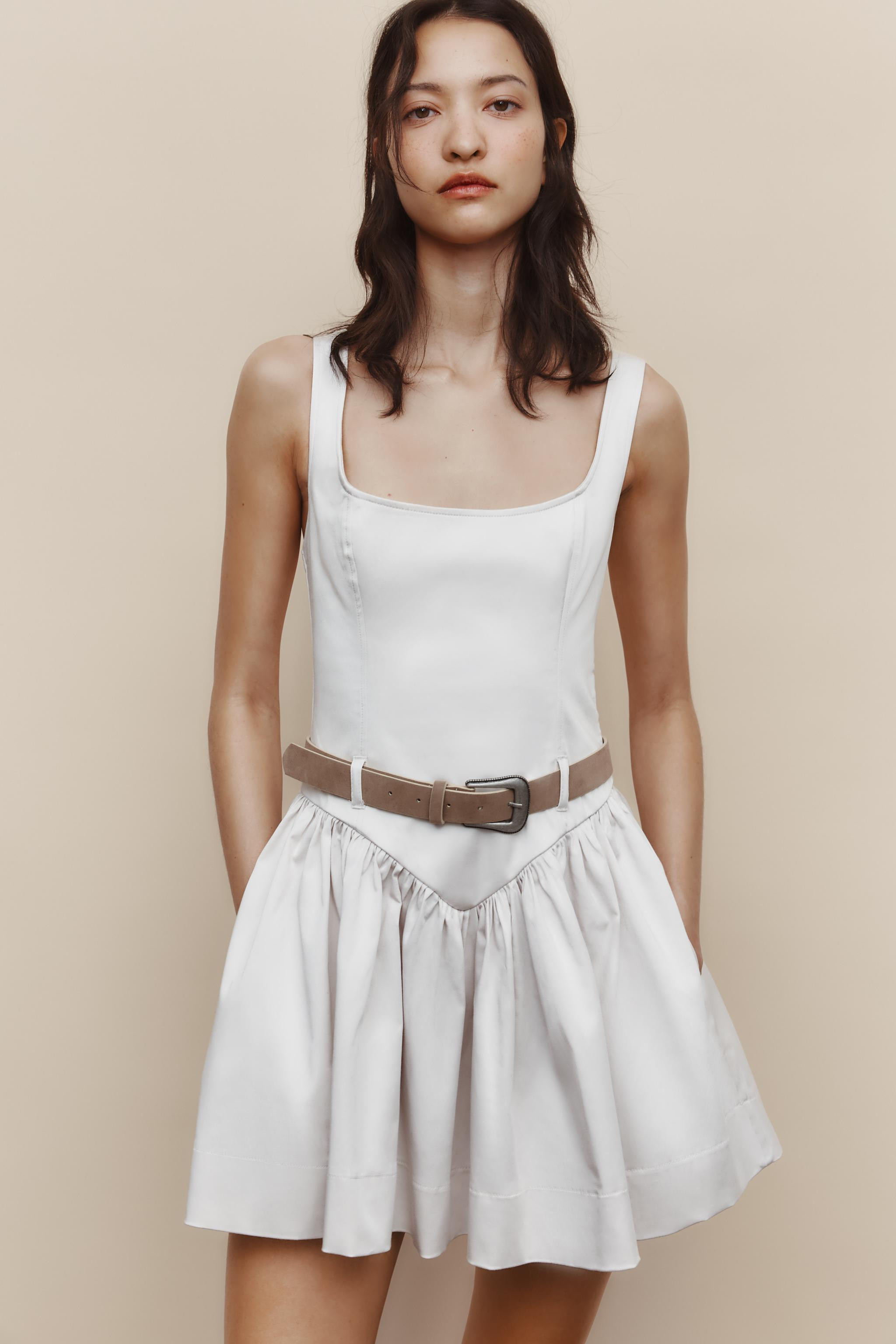FITTED BELTED SHORT DRESS | Zara Canada