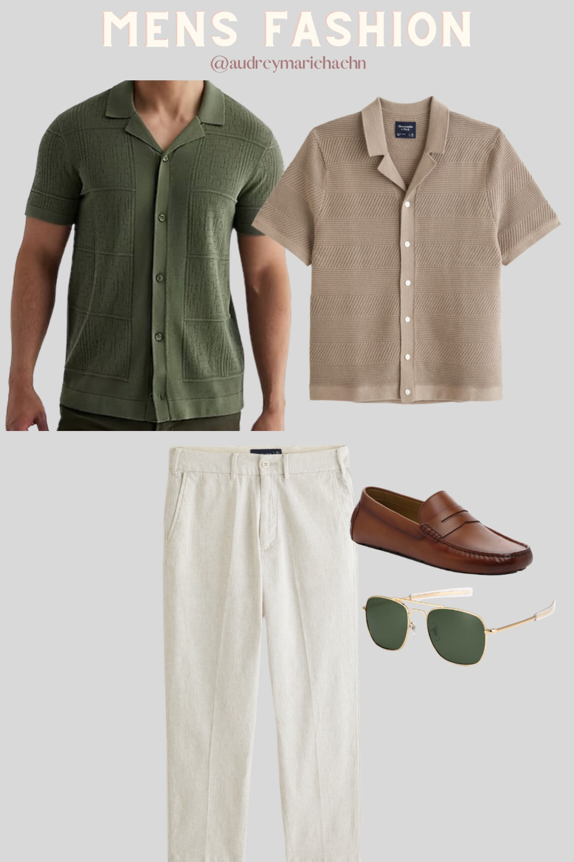 I am obsessed with the knit polos and button downs this year!! 

Men’s summer outfit, resort outfit, Europe outfit, men’s resort wear, men’s resort outfit, men’s fashion, men’s outfit inspo, men’s outfit idea, spring outfit, spring fashion 

#LTKmens #LTKtravel #LTKSeasonal