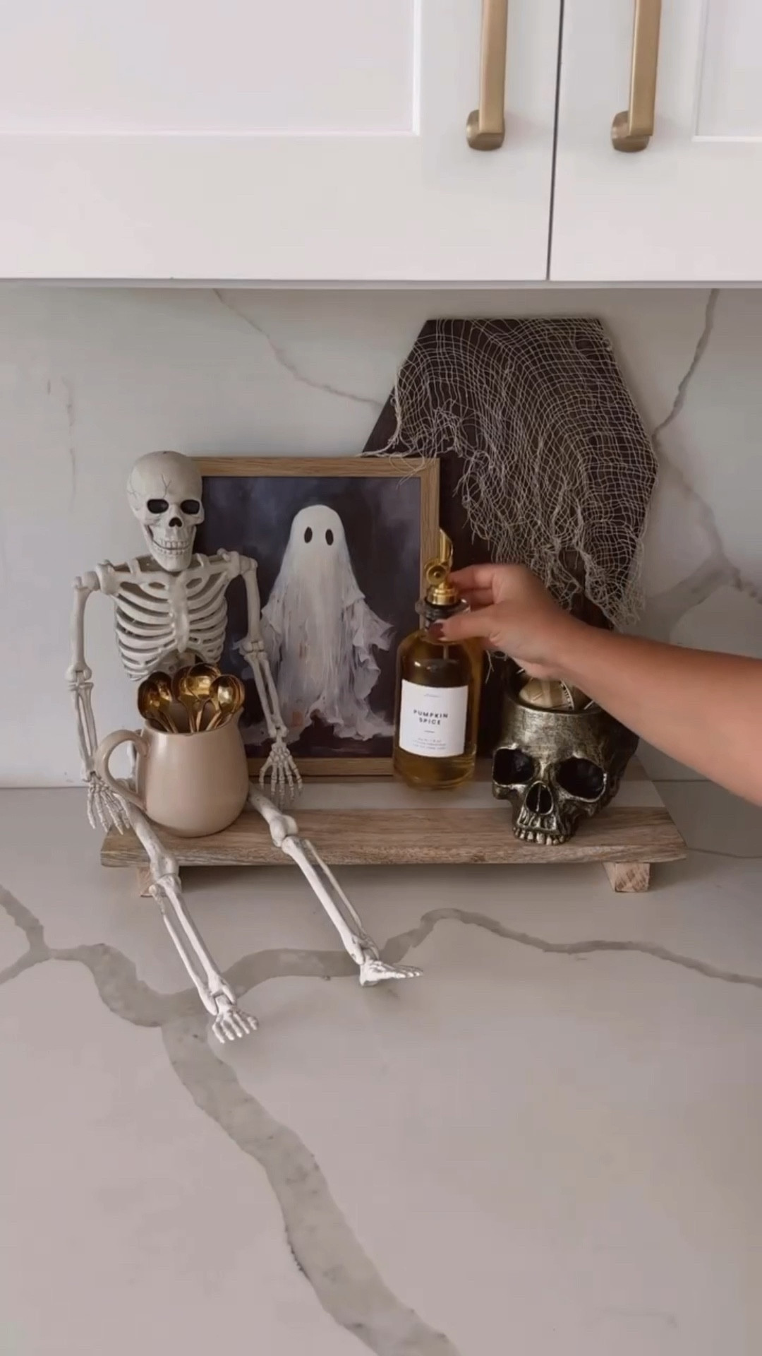 Brewing up some spooky vibes from last year’s Halloween coffee bar! 💀☕️👻  👻✨ Who else is ready to sip on some pumpkin spice? 


#halloweenideas #falldecor #coffeebar #Itkhalloween #HalloweenCoffeeBar #Itkhome #liketkit #halloweendecor #bhgstylemaker #halloweenideas #HalloweenInspo