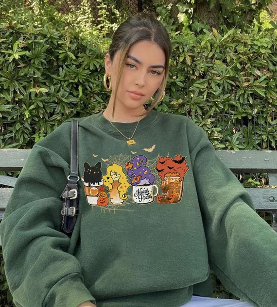 Spice Latte Fall Coffee Hocus Pocus Sanderson Sweatshirt | Sanderson Sisters Sweater | Hocus Pocu... | Etsy (US)