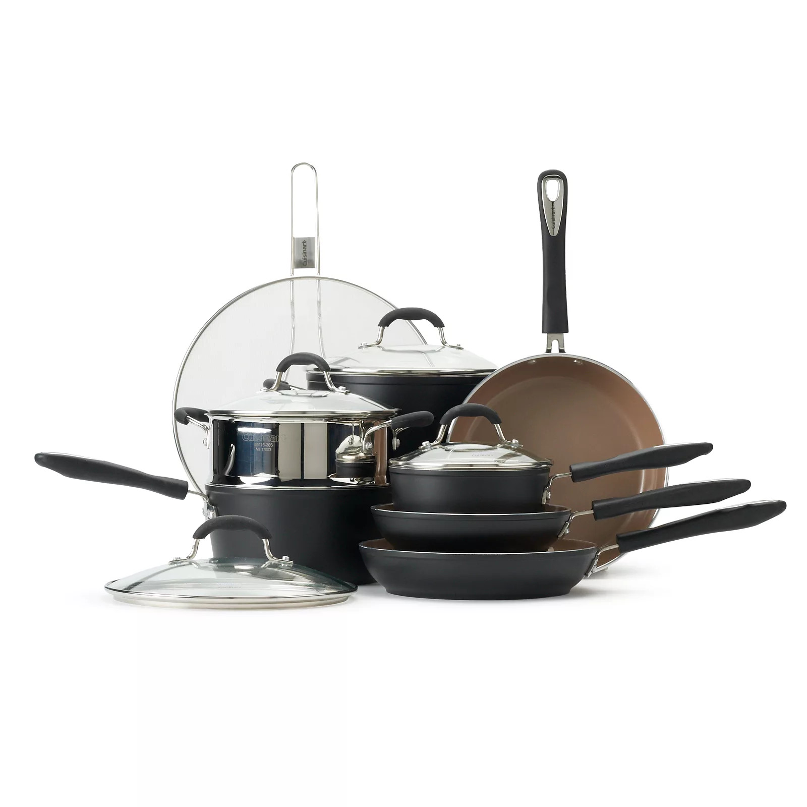 Cuisinart Matte Black Collection 12-pc. Cookware Set | Kohl's