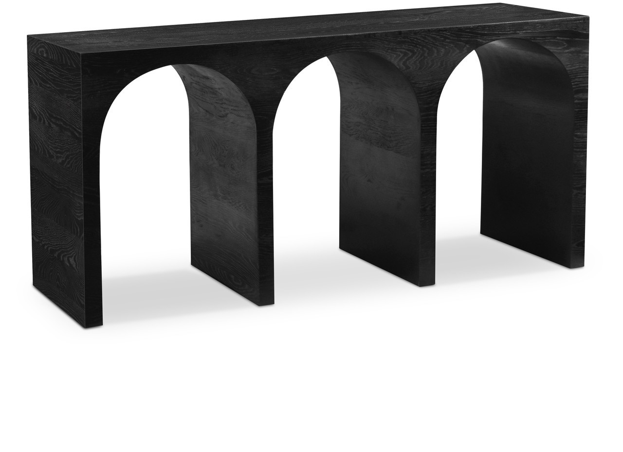 June 60 Inch Console Table In Black Oak | 1stopbedrooms