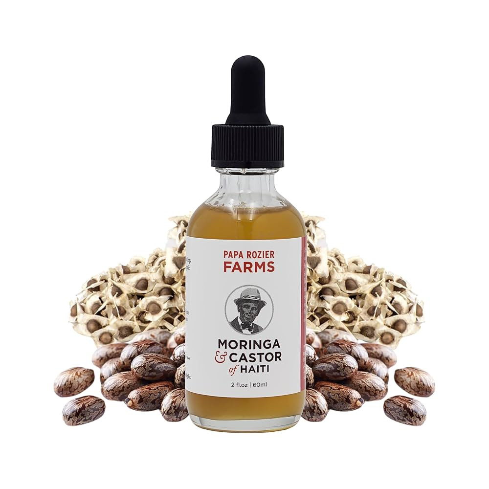 Papa Rozier Farms 50/50 Pure Organic Blend Castor and Moringa Oil for Hair Growth Treatment, Skin... | Amazon (US)