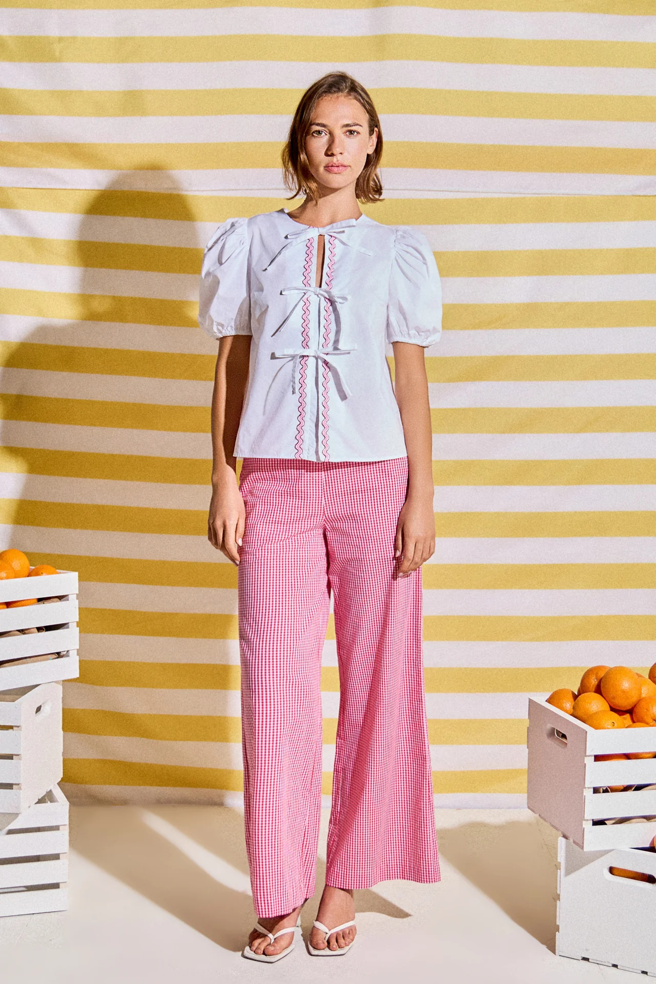 Sweet Stitched Bow Blouse | English Factory
