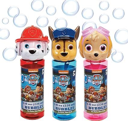 Little Kids Paw Patrol Skye Marshall Chase 8oz Bubbles and Wand Character Party Favor Pack, 12 Pa... | Amazon (US)