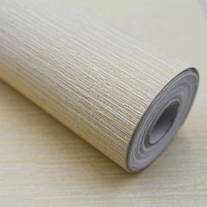Thick Grasscloth Peel and Stick Wallpaper- 17.7"x 196" Textured Wall Paper with Wear Layer for Co... | Amazon (US)