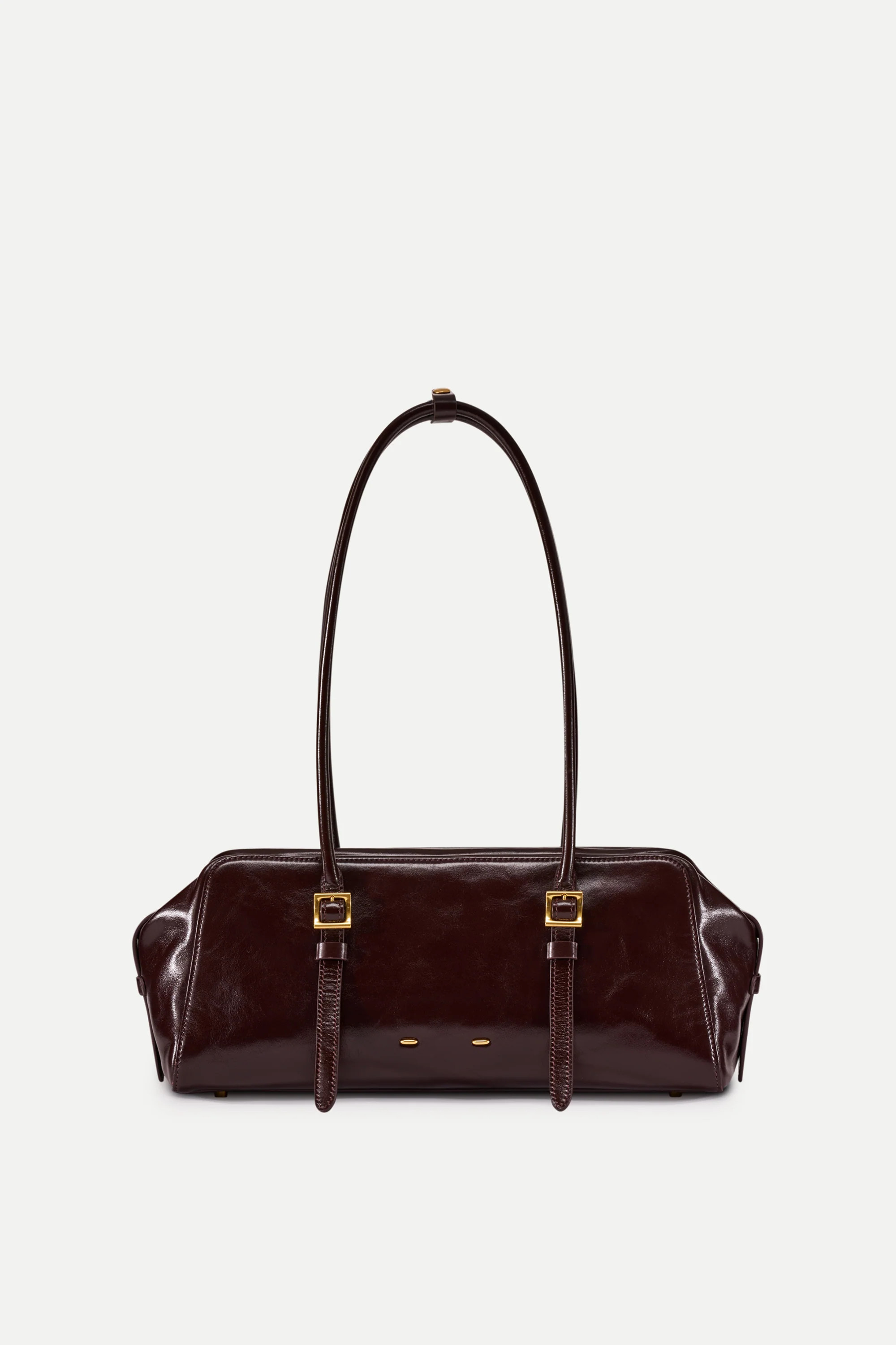 Monti East West Shoulder Bag in Oiled Waxed Top Grain Leather | Fabrique