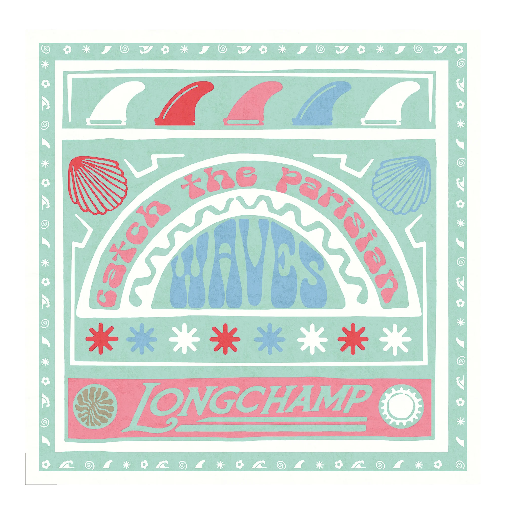 Catch The Parisian Wave Silk scarf 50 | Longchamp