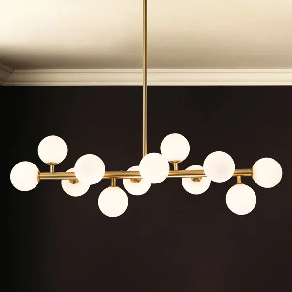 Prentice 12 - Light Dimmable Sputnik Modern Linear Chandelier | Wayfair North America