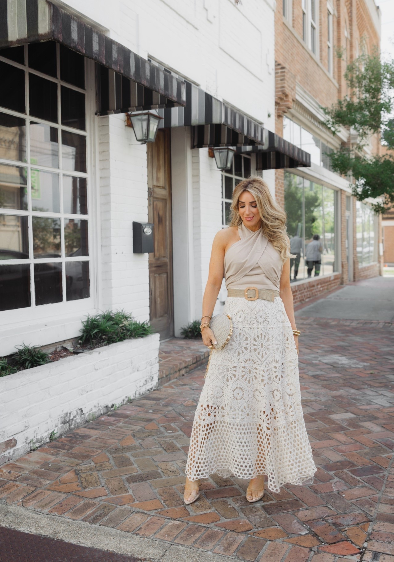It’s giving beach vacay vibes. 🐚🌊

Summer outfits 2026, beach vacation outfits, date night, summer date night, neutral outfits for summer, cream crochet midi maxi skirt, halter top

#LTKOver40 #LTKTravel #LTKootd