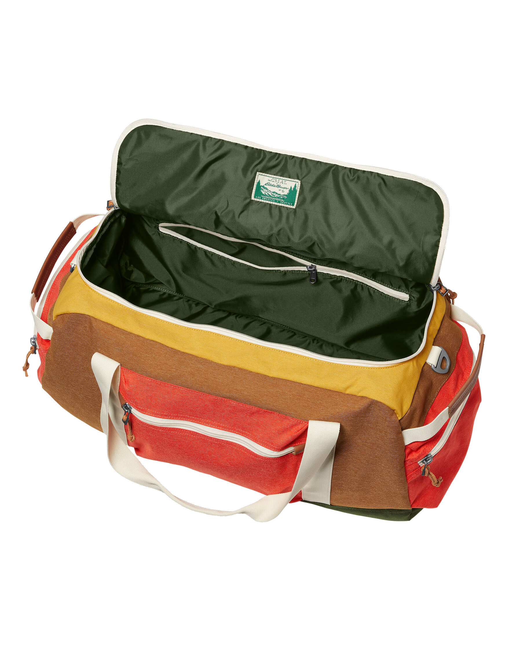 The Great + Eddie Bauer The Colorblock Bygone Duffel. | THE GREAT.