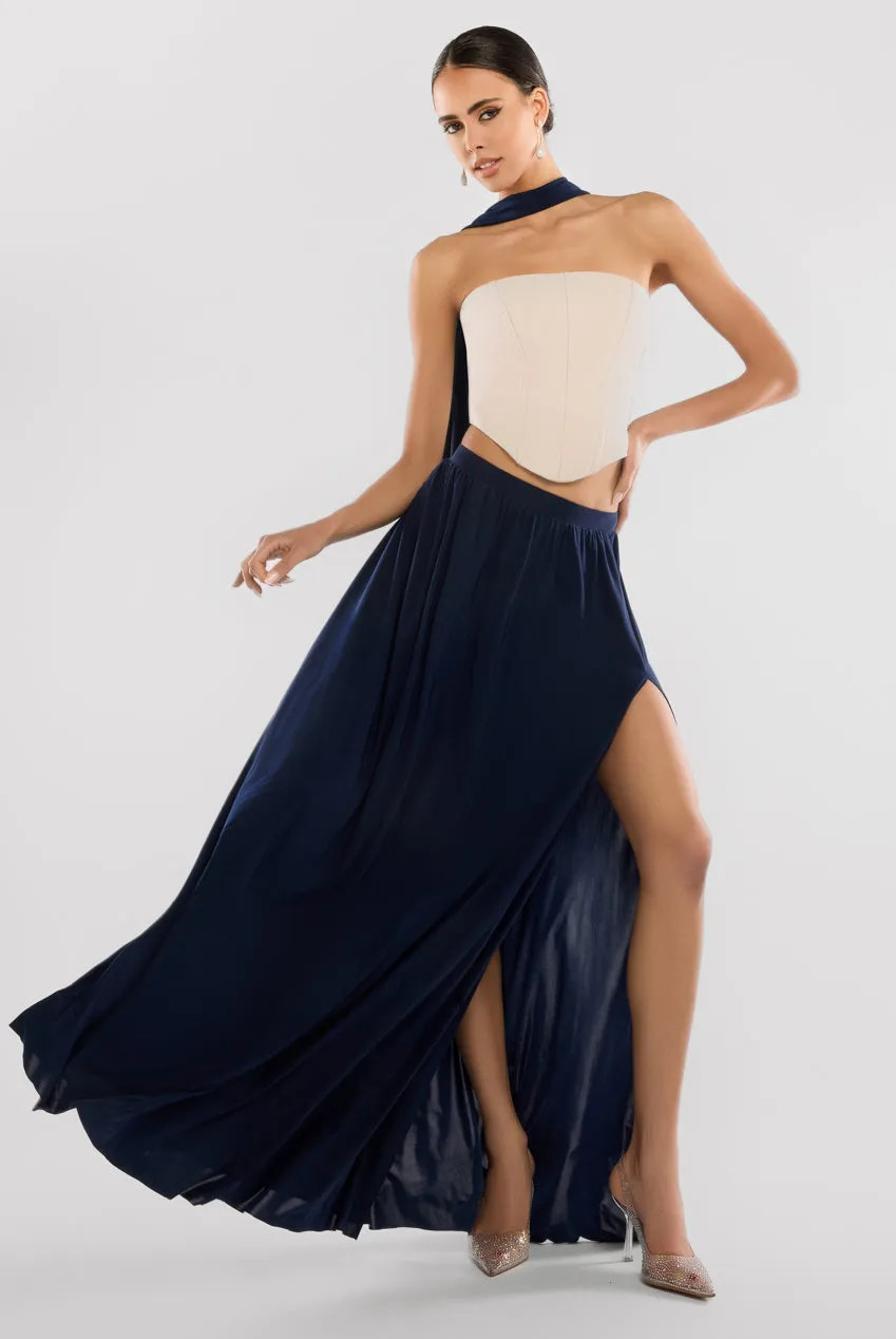 Skirts | Side Split Jersey Maxi Skirt | Goddiva | Debenhams UK