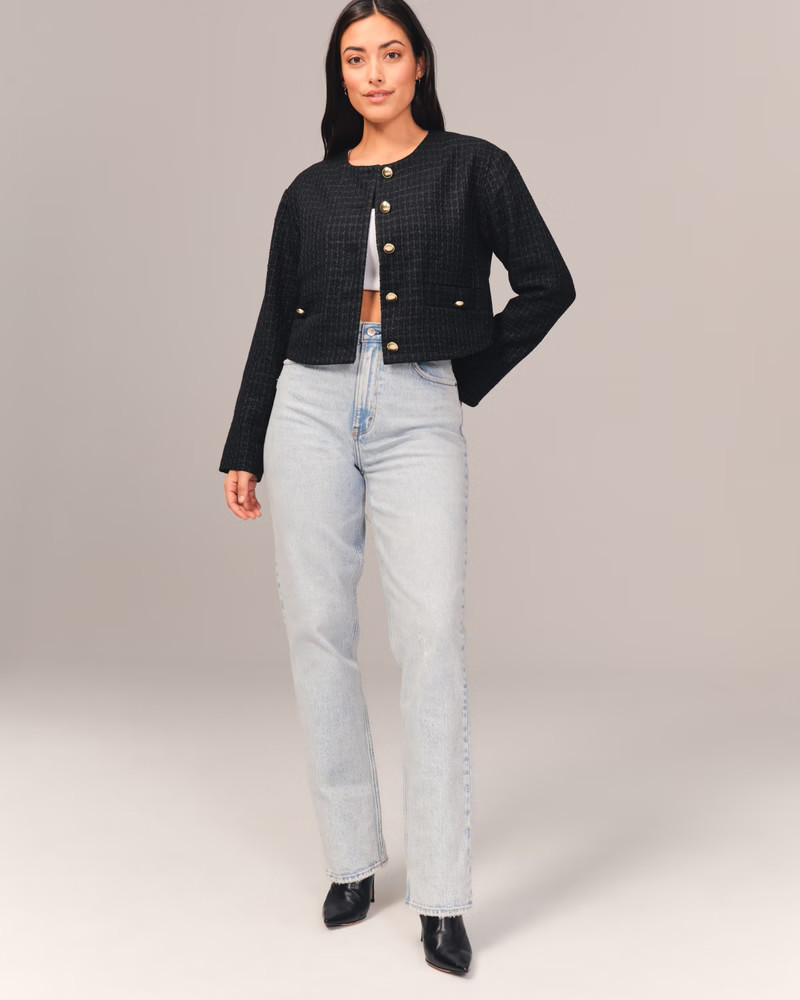 Curve Love Ultra High Rise 90s Straight Jean | Abercrombie & Fitch (US)