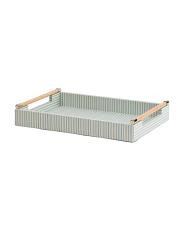 18x12.5 cabana printed striped handle tray | TJ Maxx