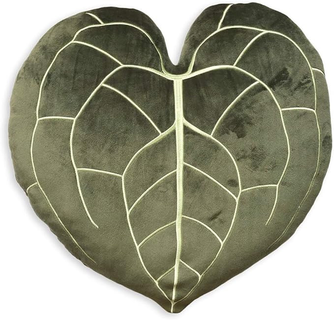 Green Philosophy Co. Plush Leaf Pillow 3D Accent Clarinervium Leaf Throw Pillow for Couch Sofa Li... | Amazon (US)