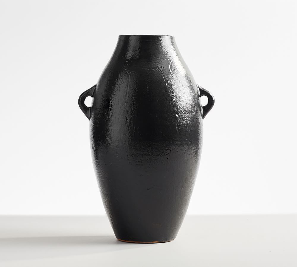 Black Vase, Tall Round, Black | Pottery Barn (US)