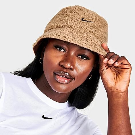 Nike Sportswear Reversible Sherpa Bucket Hat in Brown/Dark Driftwood Size Large/X-Large | Finish Line (US)