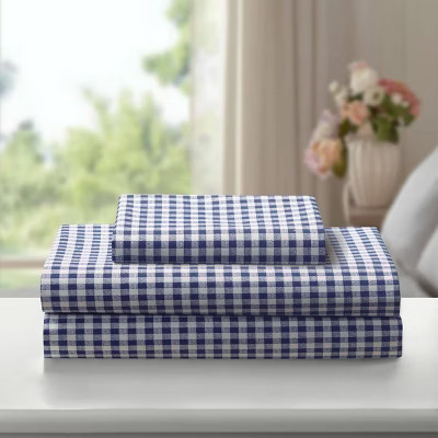 Laurel & Mayfair Gingham Print Sheet Set Pink | Target