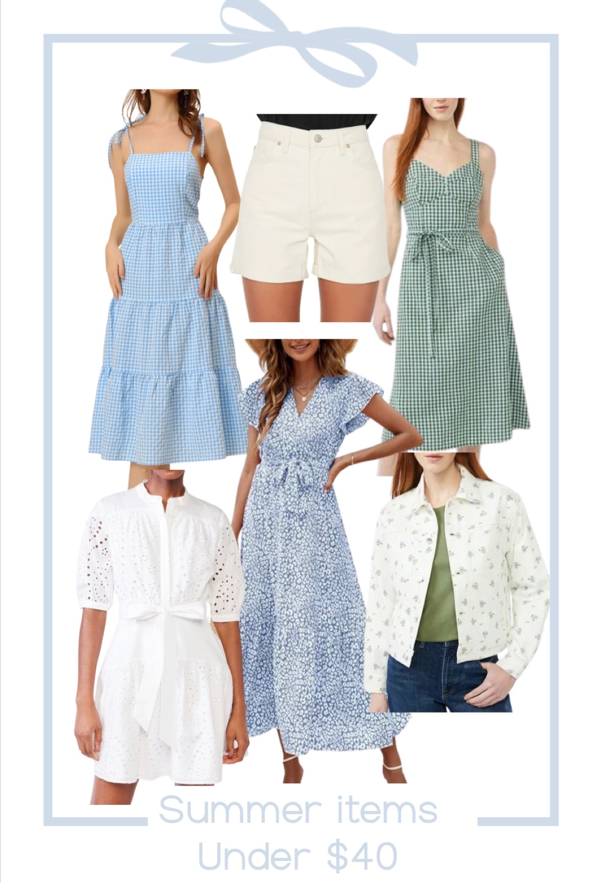Gingham midi dress. Summer dresses. White eyelet mini dress with tie waist. Floral maxi dress. Blue floral maxi dress. Floral white jean jacket. Green gingham midi dress. White jean shorts. High rise jean shorts. Walmart fashion. Summer styles under $100. Walmart finds. 
.
.
.
… #walmart #ltkstyletip #ltktravel 

#LTKsalealert #LTKunder50 #LTKunder100