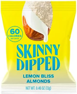 SkinnyDipped Lemon Bliss Almonds, Mini Snack Packs, Chocolate Covered Almonds, Low Sugar, Gluten ... | Amazon (US)