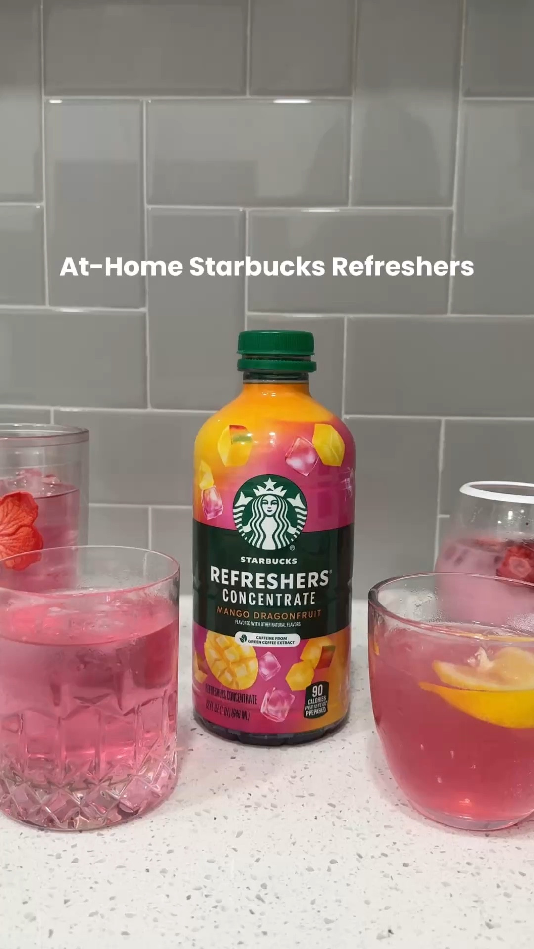 #ad Four easy at-home Starbucks Refreshers made with Starbucks Refreshers Concentrate ✨ Linking the concentrate and all the add-ins so you can make these yourself! 🍉🍋‍🟩 #StarbucksPartner #StarbucksAtHome #Refreshersathome #TargetPartner #Target @Target & @Starbucks 

#LTKdayinmylife #LTKmorningroutine #LTKgrwm