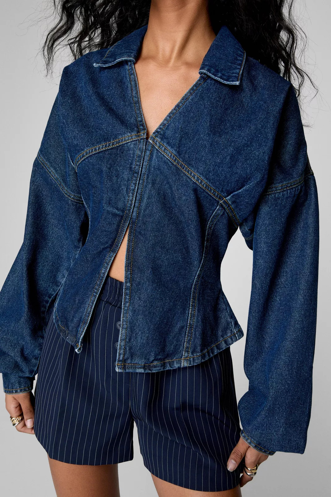 Denim Corset Shirt | Nasty Gal US