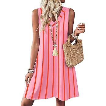 WIHOLL Summer Dresses for Women Beach Vacation Clothes Sundress Dress Hawaiian Boho Dresses Fashi... | Amazon (US)