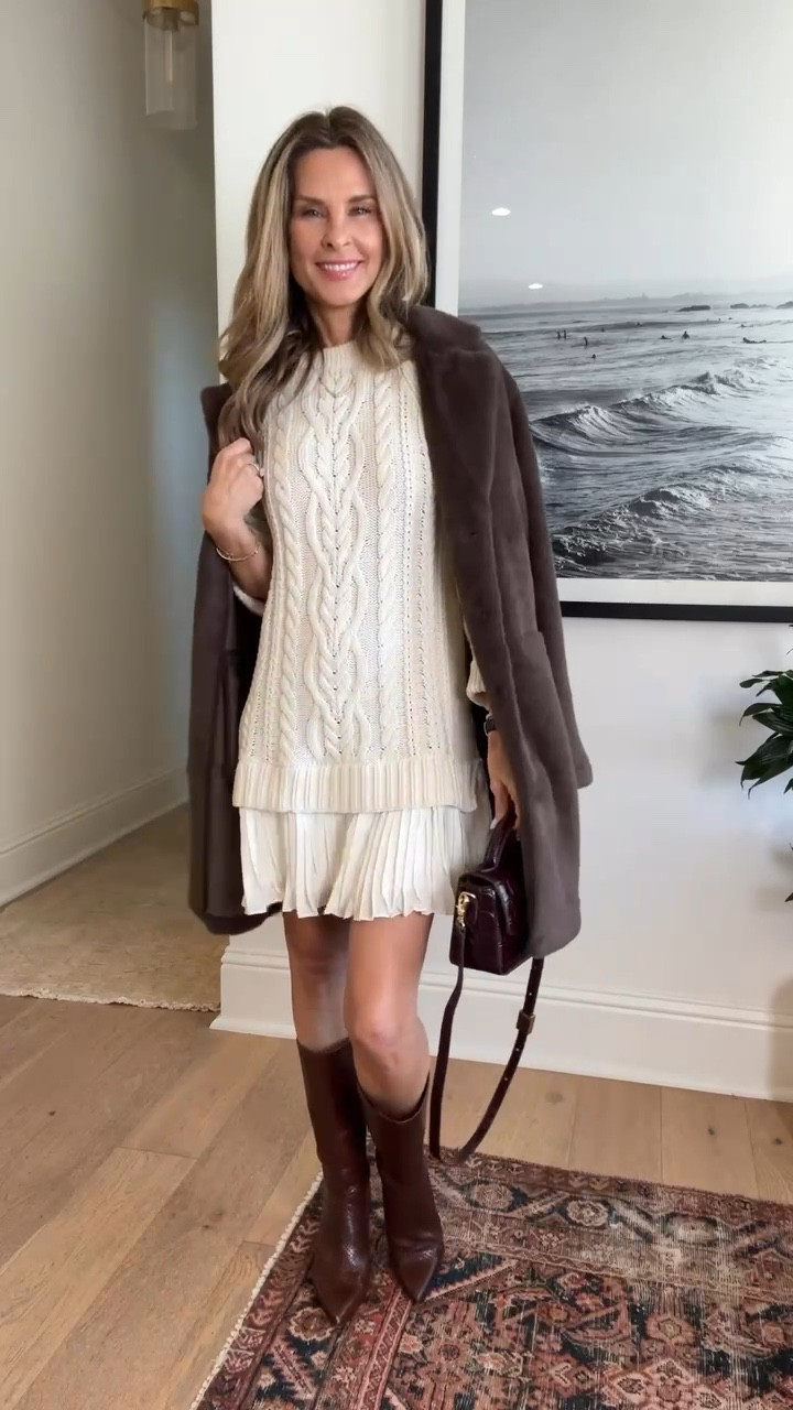 Dress sz XS I’m 5’6”
Furry Coat sz S
Boots-TTS. DISCOUNT code Tammy15 (saves $65)
So comfortable! They have arch support. I’ve had mine for 3 years and love! 

#LTKStyleTip #LTKOver40 #LTKSeasonal