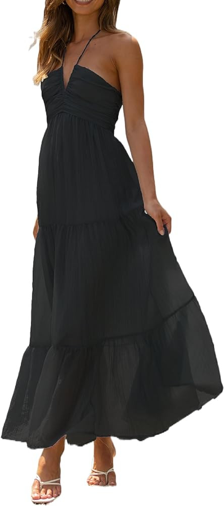 Women Y2k Bodycon Long Dress Spaghetti Strap Low Cut Dress Sexy Backless High Split Maxi Dress Cl... | Amazon (US)